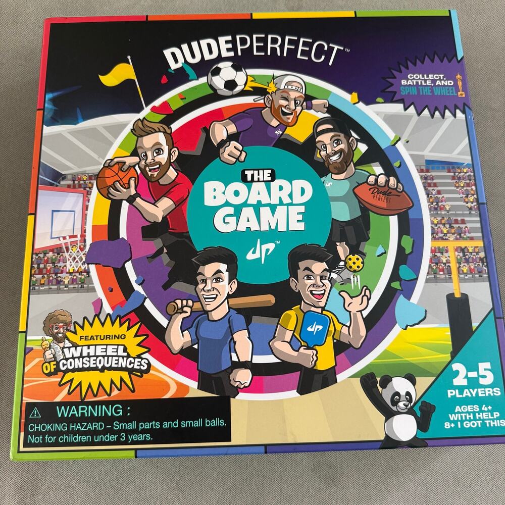 Dude Perfect The Board Game Sports Challenge Family Game 2-5 Players Complete
